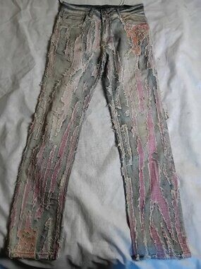 Embellish Jack Boro Jeans Size 32 Embellished Distressed NEW 32x32 Straight